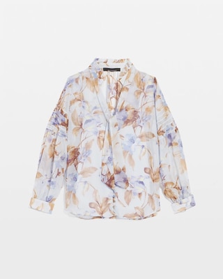 Tie Neck Chiffon Blouse | White House Black Market